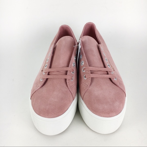 NEW Superga 2790 SUECOTLINW Pink Peach Suede Leather Platform Sneakers Shoes 8.5 - Picture 3 of 14
